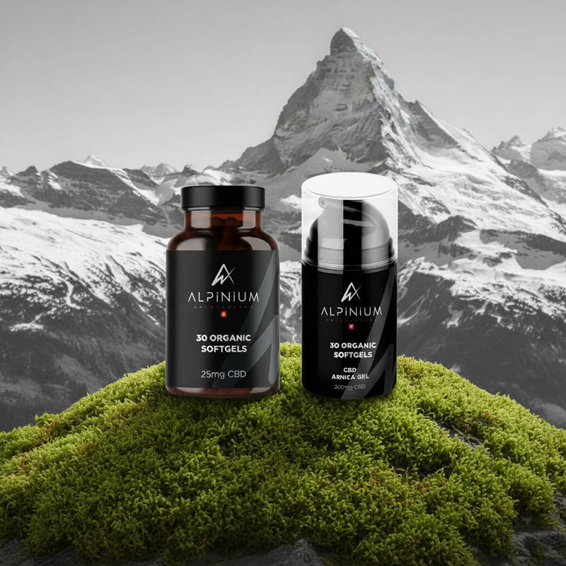CBD Arnica Gel plus CBD Kapseln von Alpinium